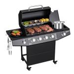 4-Burner Propane Gas Grill with Side Burner