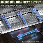 Bestfire 3-Burner Portable Gas Grill for Camping