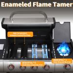 4 Burner Propane Gas Grill with Smoker & Griddle