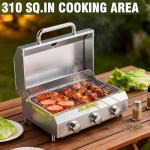 Bestfire 3-Burner Portable Gas Grill for Camping