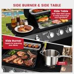 4-Burner Propane Gas Grill with Side Burner