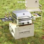 Portable Stainless Steel Gas Grill with Dual Side Tables