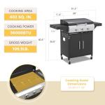 DIFY 3-Burner Outdoor Propane Gas Griddle Grill