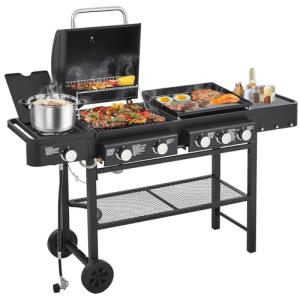Lyromix 5-Burner Gas Grill and Griddle Combo