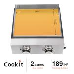 Portable 2-Burner Tabletop Gas Griddle Grill