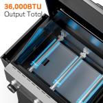 Veralune 3-Burner Gas Grill with Thermometer & Side Shelves