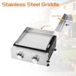 Portable 2-Burner Tabletop Gas Griddle Grill
