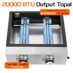 Portable 2-Burner Tabletop Gas Griddle Grill