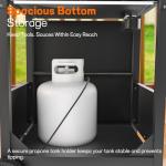 Veralune 3-Burner Gas Grill with Thermometer & Side Shelves