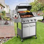 4-Burner Gas Grill with Infrared Side Burner