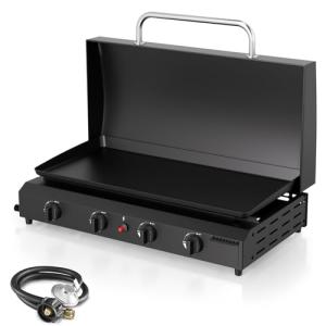 ADREAK 4 Burner Portable Stainless Steel Gas Griddle