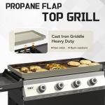 Propane Grill with Cover and Foldable Side Table