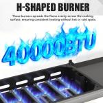 Propane Grill with Cover and Foldable Side Table