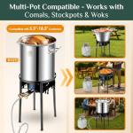 23" Propane Grill Burner with Comal Set