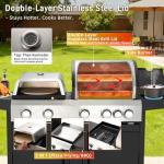 MELLCOM 3-in-1 Gas Grill and Pizza Oven Combo