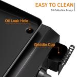 ADREAK 4 Burner Portable Stainless Steel Gas Griddle