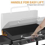 ADREAK 4 Burner Portable Stainless Steel Gas Griddle