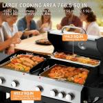 MELLCOM 3-in-1 Gas Grill and Pizza Oven Combo