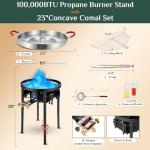 23" Propane Grill Burner with Comal Set