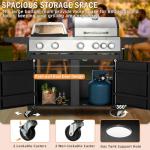 MELLCOM 3-in-1 Gas Grill and Pizza Oven Combo