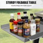 Propane Grill with Cover and Foldable Side Table