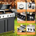 MELLCOM 3-in-1 Gas Grill and Pizza Oven Combo