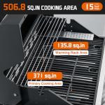 ADREAK 4-Burner Propane Gas Grill with Side Burner