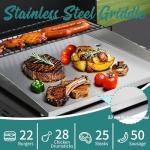 3-Burner Propane Gas Grill with Side Table