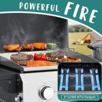 3-Burner Propane Gas Grill with Side Table
