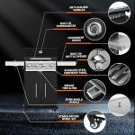 ADREAK 4-Burner Propane Gas Grill with Side Burner