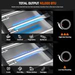 ADREAK 4-Burner Propane Gas Grill with Side Burner