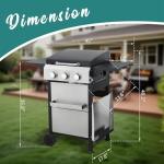 3-Burner Propane Gas Grill with Side Table