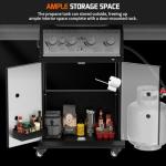 ADREAK 4-Burner Propane Gas Grill with Side Burner