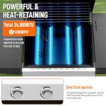 ROVSUN 2-Burner Propane Grill with Folding Shelves