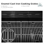 MFSTUDIO 4-Burner Propane BBQ Grill with Side Burner