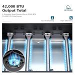 MFSTUDIO 4-Burner Propane BBQ Grill with Side Burner