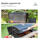 MFSTUDIO 4-Burner Propane BBQ Grill with Side Burner