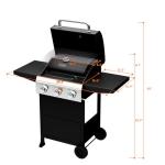 Bonnlo 3-Burner Portable Gas Grill with Side Shelf