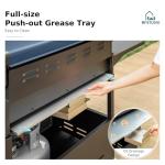 MFSTUDIO 4-Burner Propane BBQ Grill with Side Burner