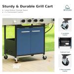 MFSTUDIO 4-Burner Propane BBQ Grill with Side Burner