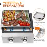 Tabletop Stainless Steel Propane Griddle - Easy Clean