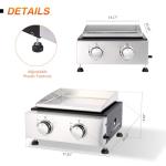 Tabletop Stainless Steel Propane Griddle - Easy Clean