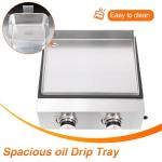 Tabletop Stainless Steel Propane Griddle - Easy Clean
