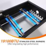 Tabletop Stainless Steel Propane Griddle - Easy Clean