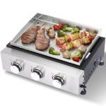 IdeaMaxx Portable 3-Burner Flat Top Grill