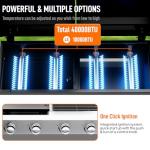 Bonnlo 4-Burner Gas Grill and Griddle Combo