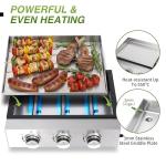 IdeaMaxx Portable 3-Burner Flat Top Grill