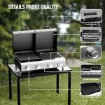Bonnlo 4-Burner Gas Grill and Griddle Combo