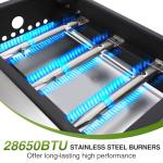 IdeaMaxx Portable 3-Burner Flat Top Grill