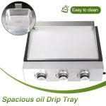 IdeaMaxx Portable 3-Burner Flat Top Grill